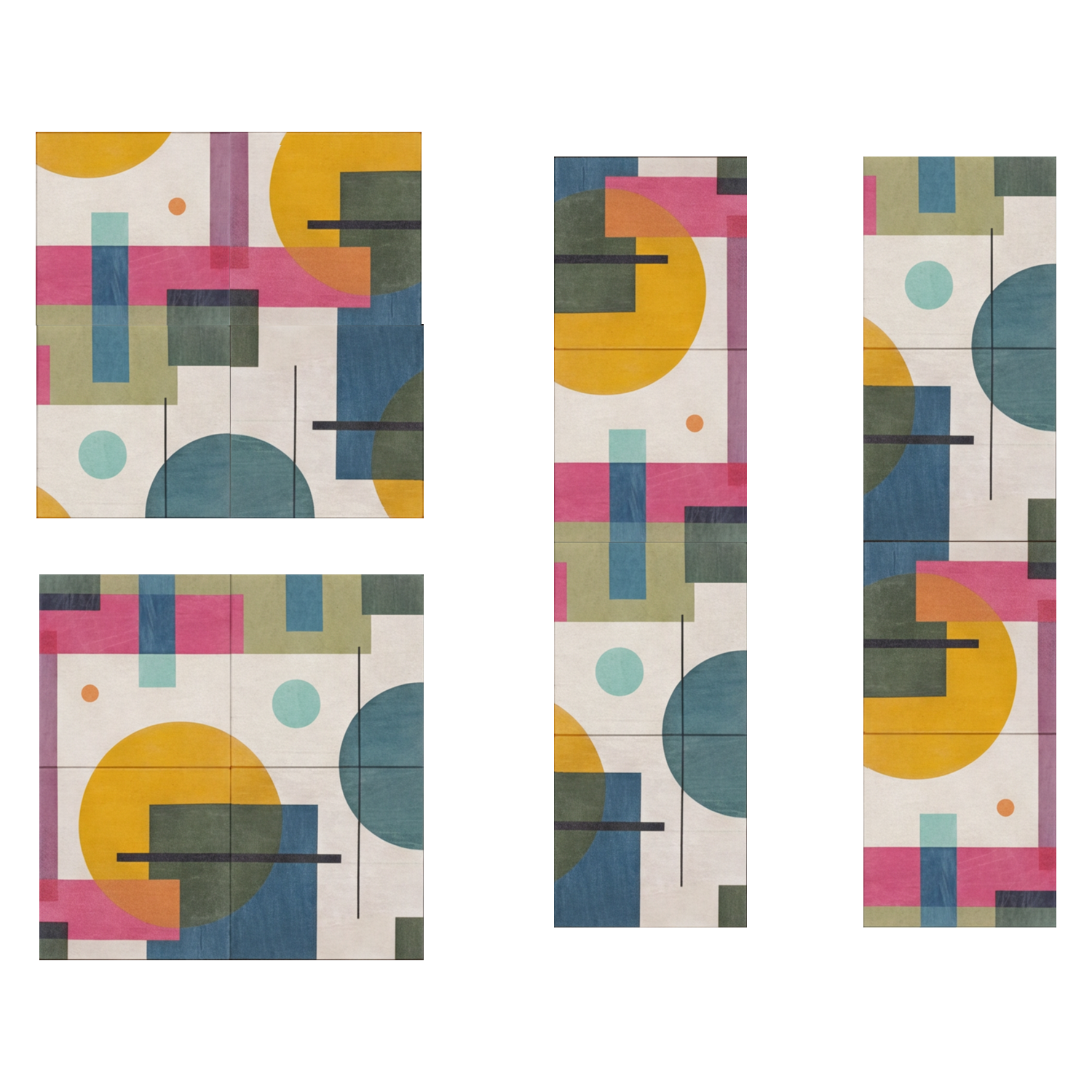 Przykładowe końcowe układy podkładek Miami