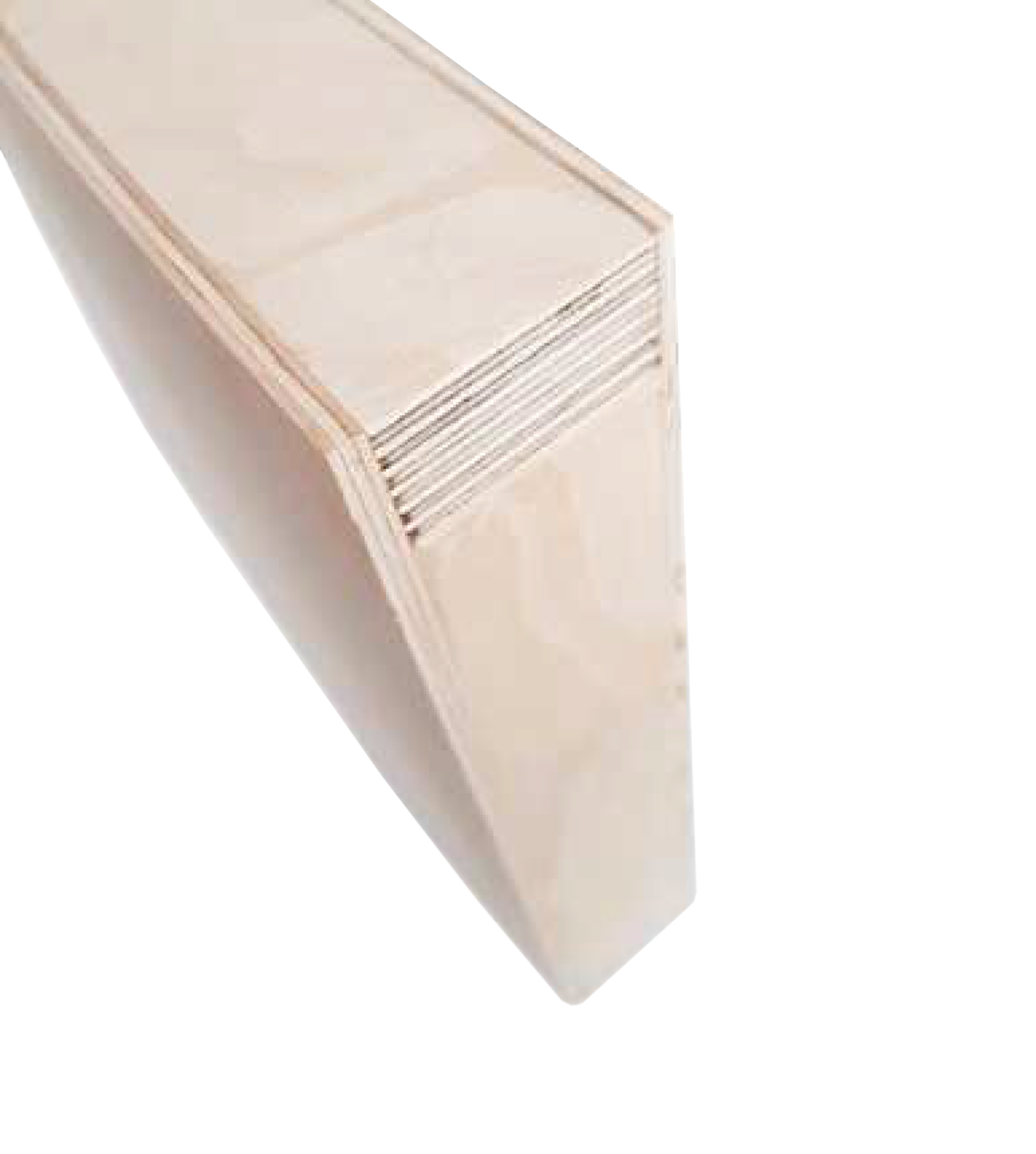 Detal lakierowanej sklejki i złączy paneli