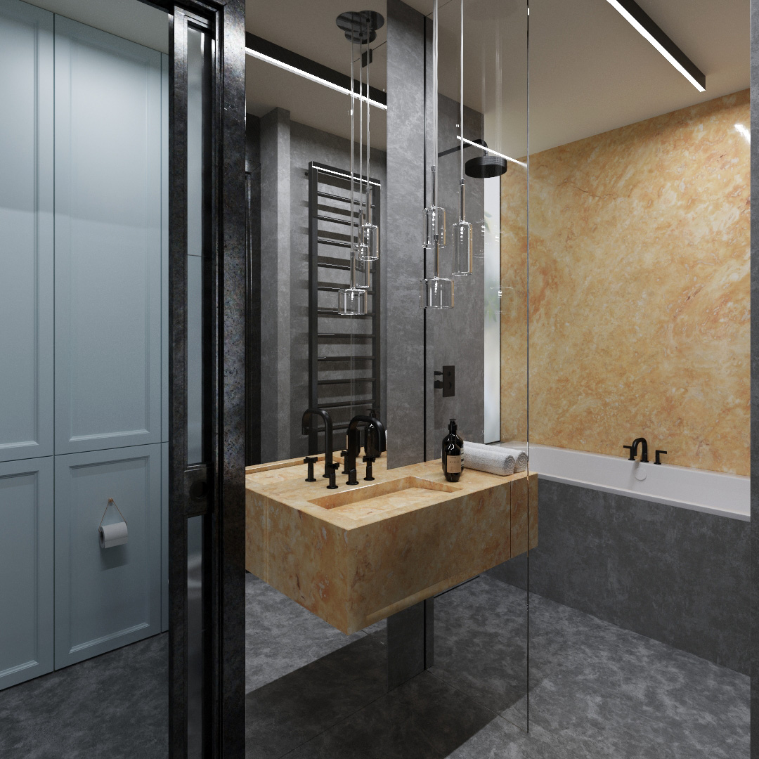 Detal łazienki i materiałów