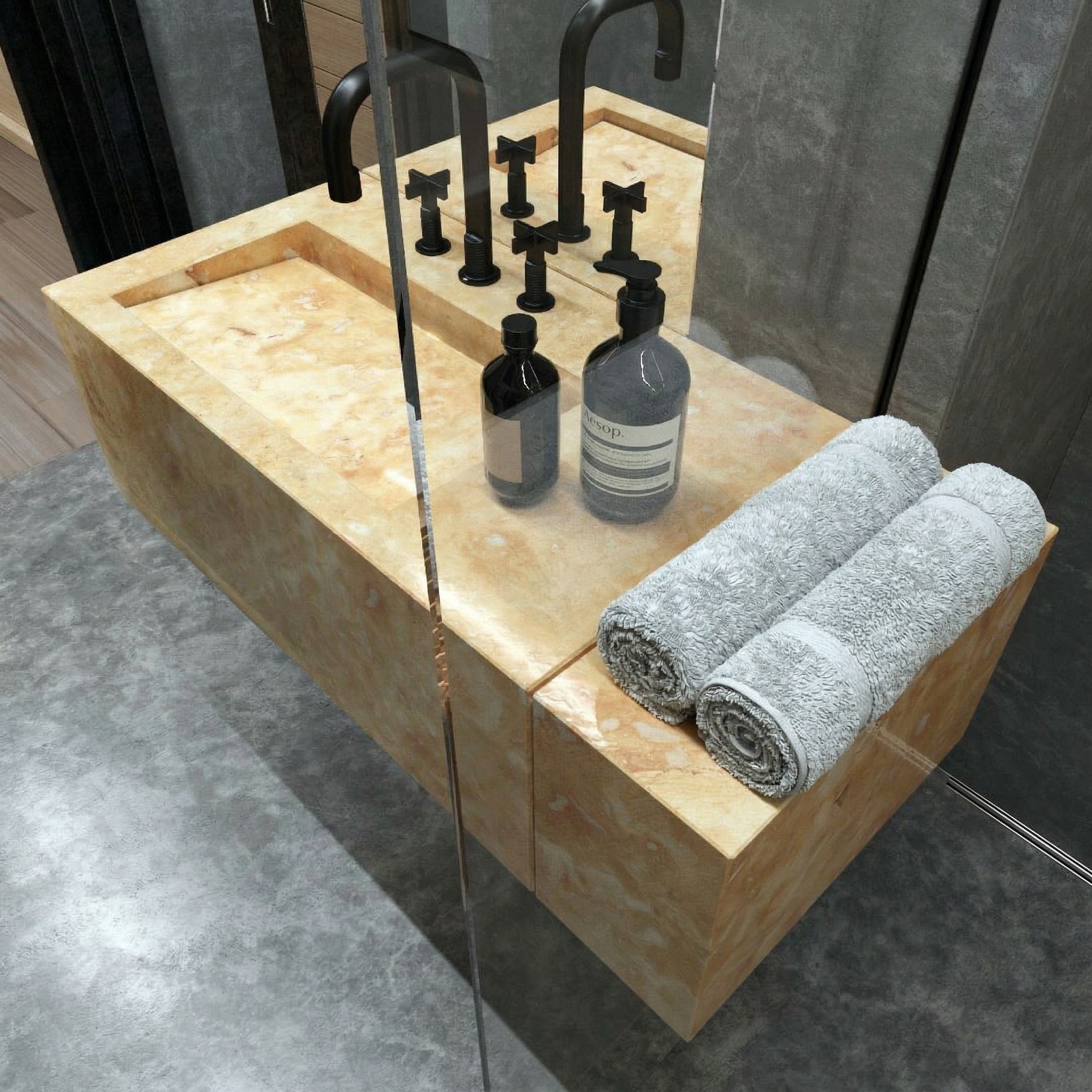 Łazienka apartamentu na Powiślu