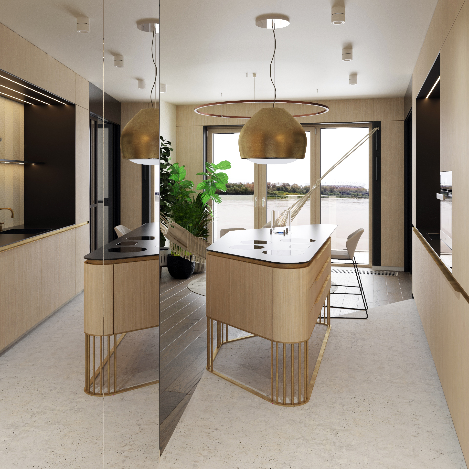 Korytarz apartamentu na Powiślu