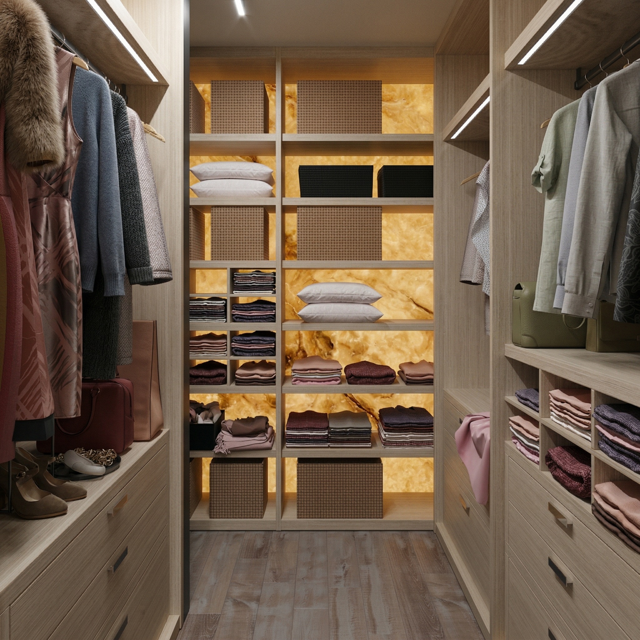 Garderoba apartamentu na Powiślu