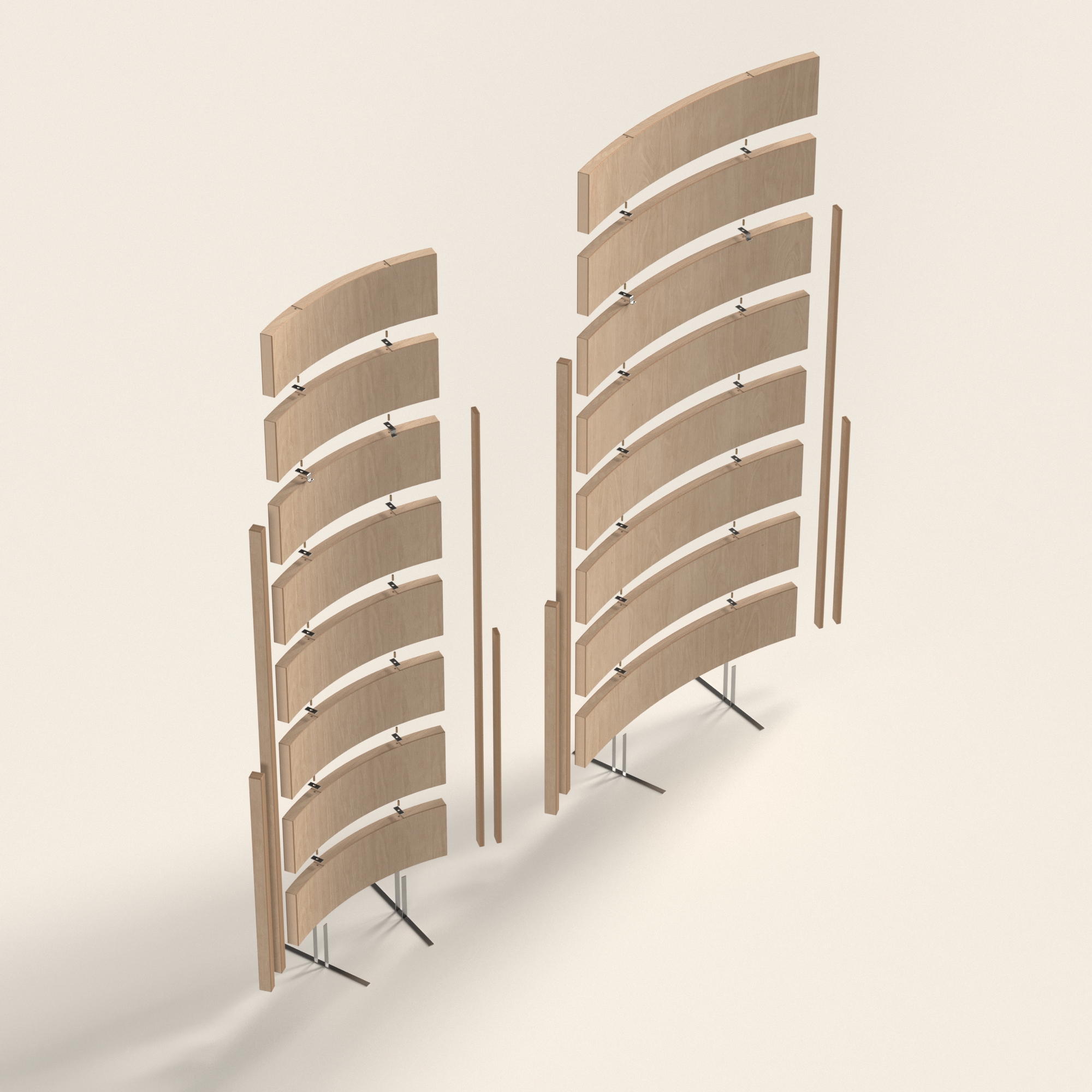 Schemat budowy i wariantów modułowych paneli rozdzielających