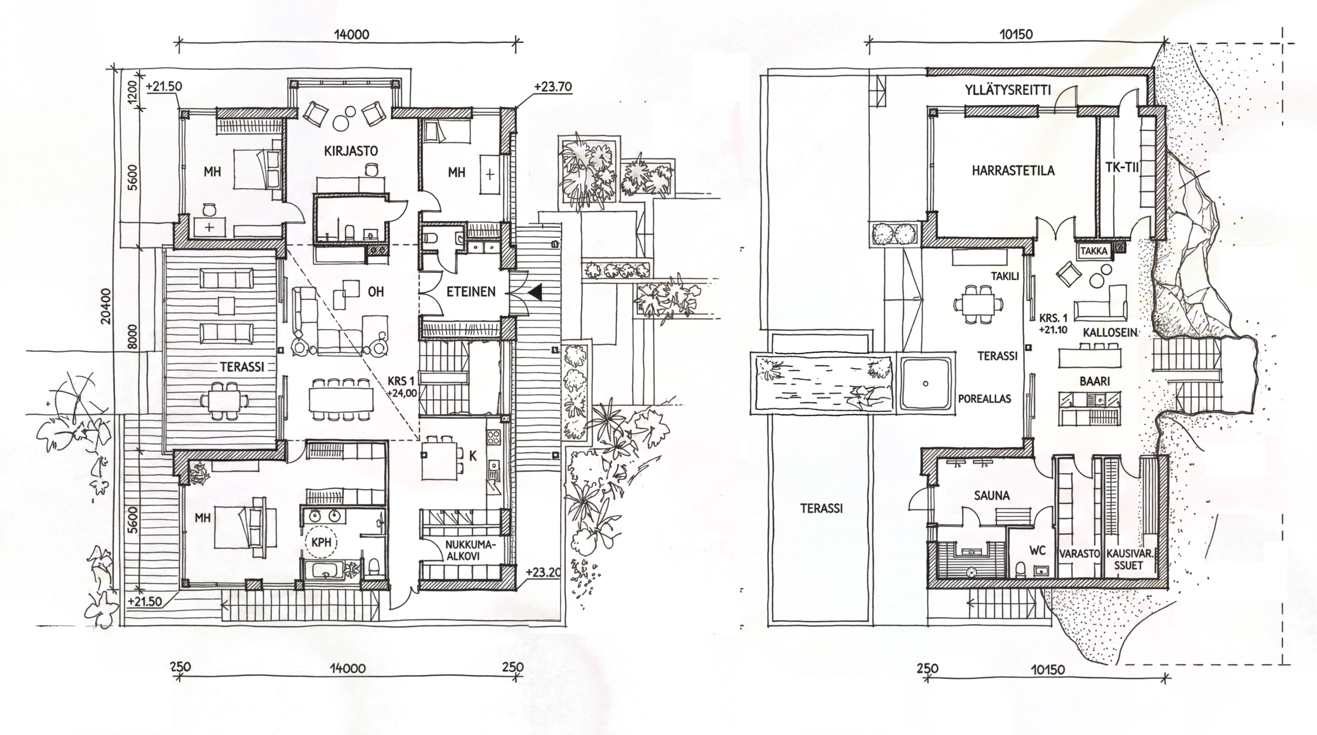 RZUTY DOMU W LESIE NA POZIOMIE 0 I +1