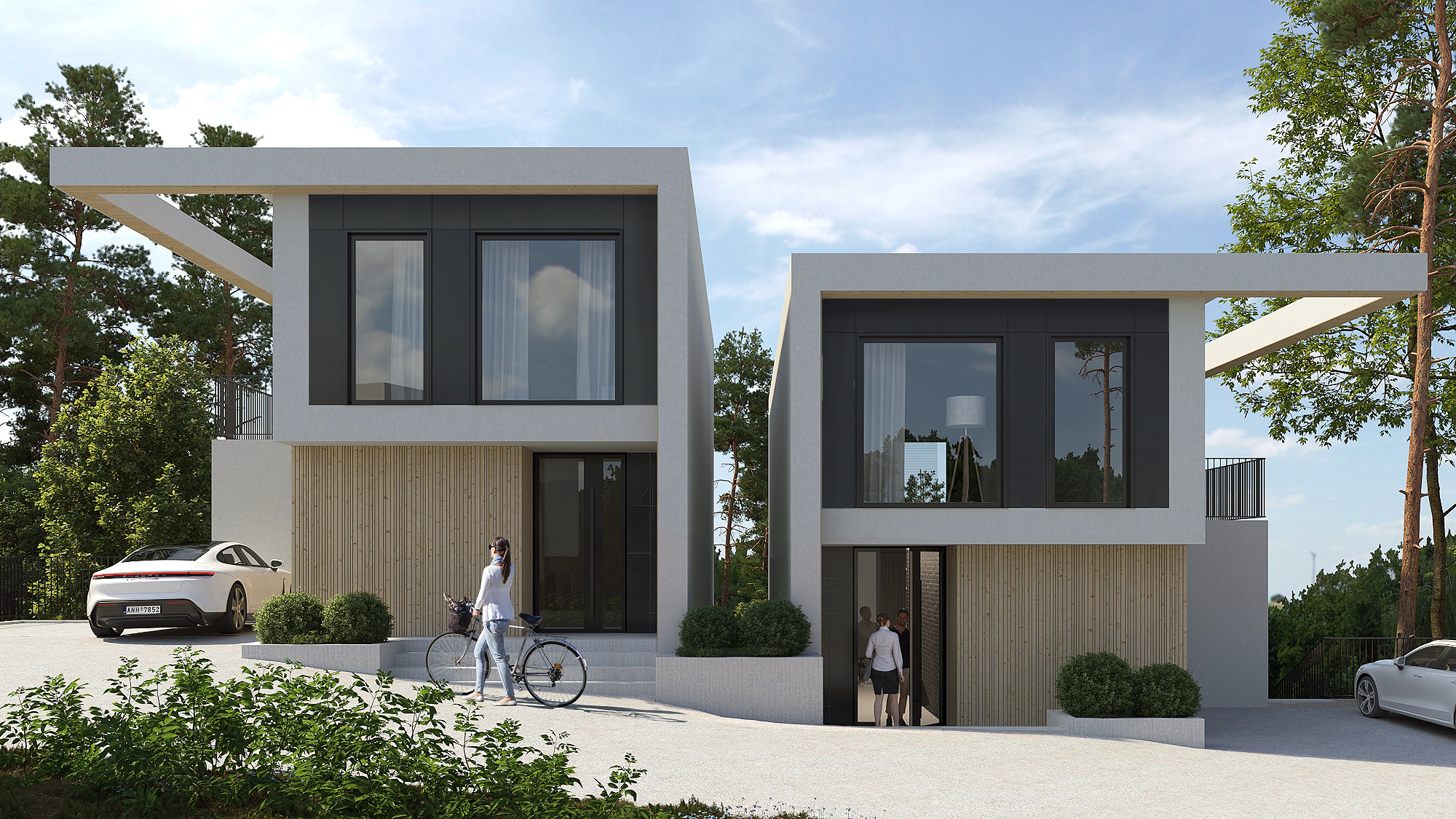 Domy 5 i 6 Karhusaari — wizualizacja 1