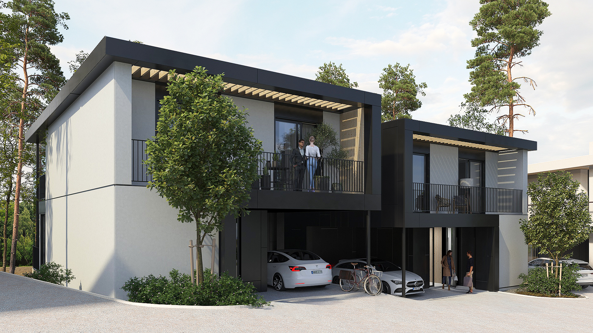 Domy 7 i 8 Karhusaari — wizualizacja 1