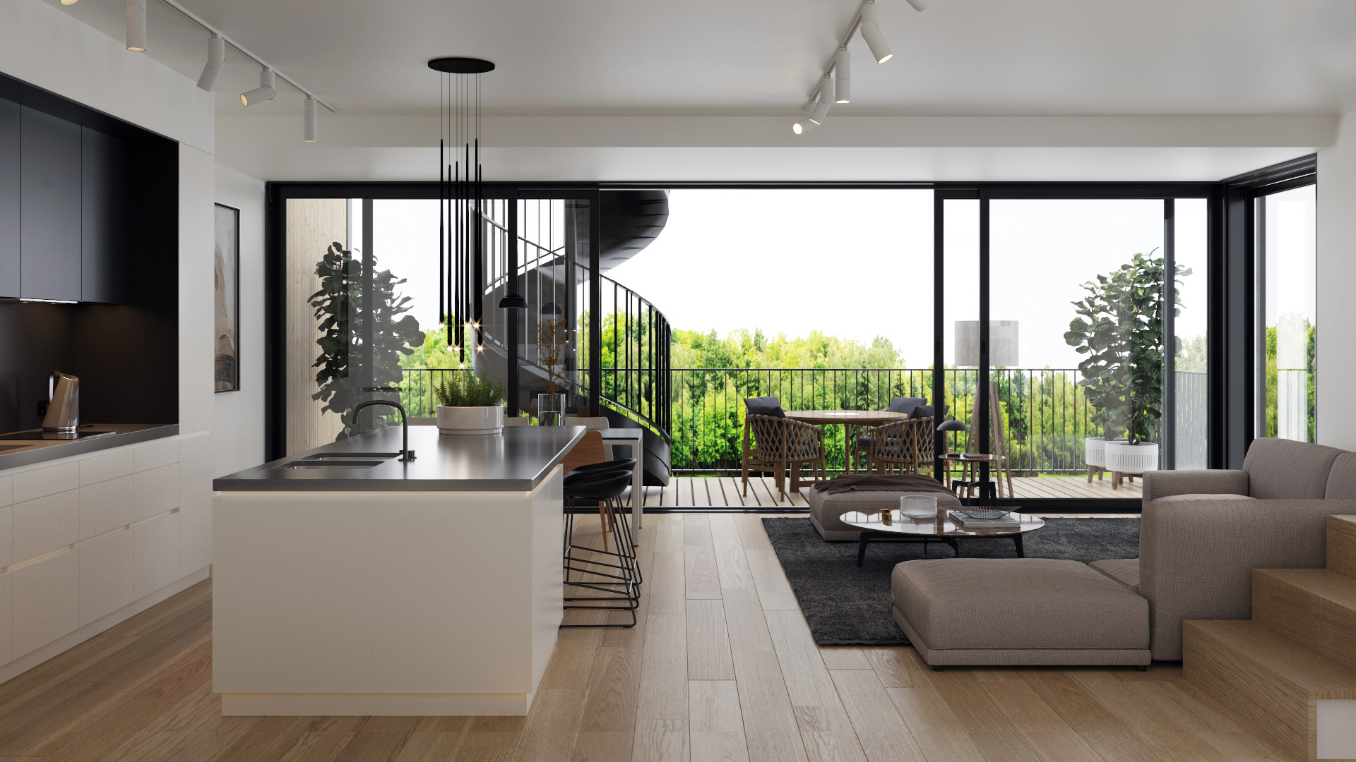 Domy 7 i 8 Karhusaari — wizualizacja 4