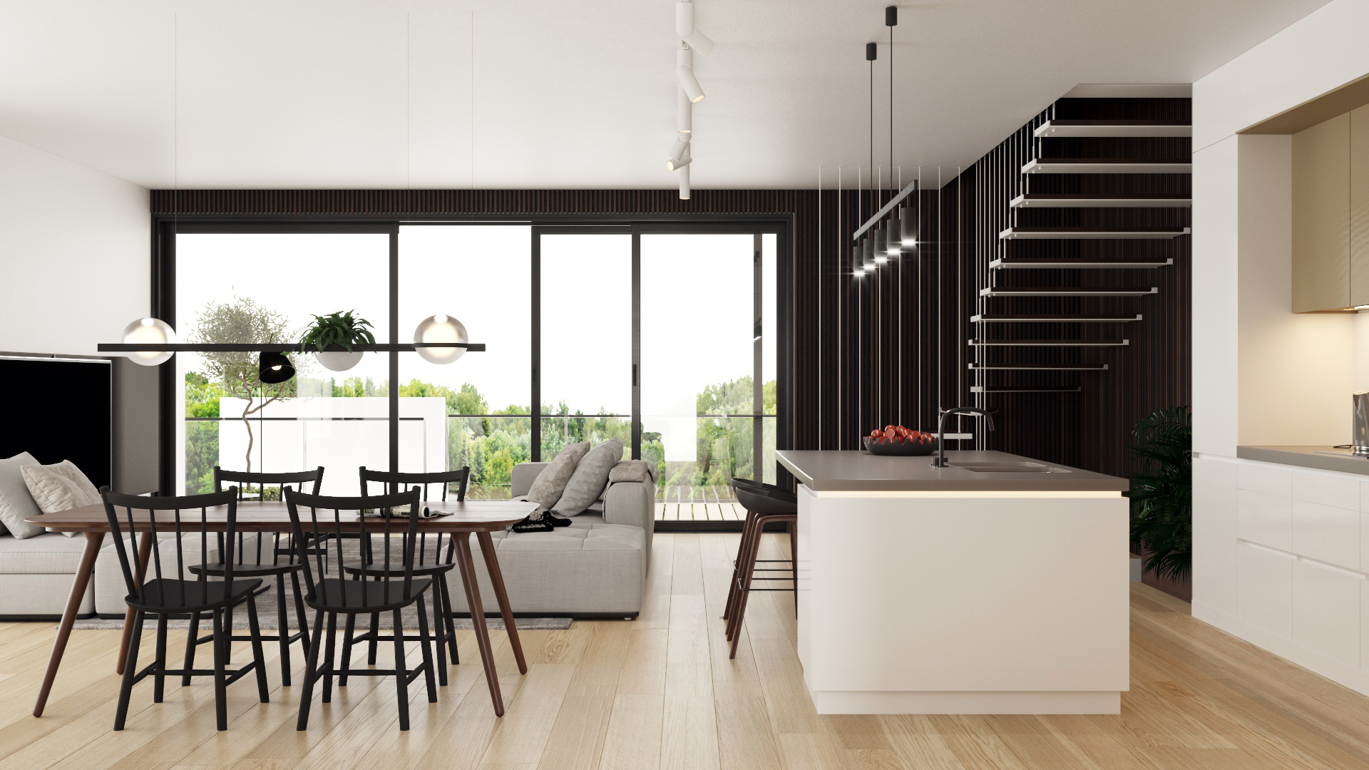 Domy 5 i 6 Karhusaari — wizualizacja 3