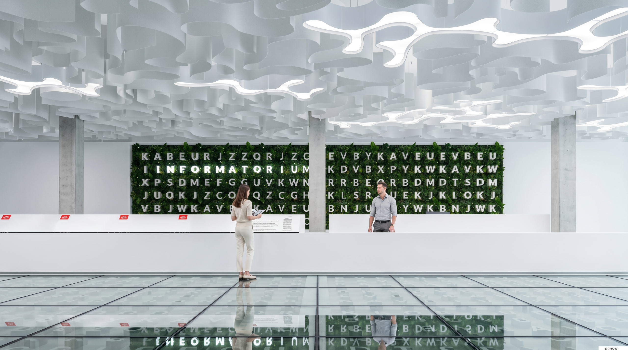 Biblioteka Narodowa — recepcja i przestrzeń wejściowa