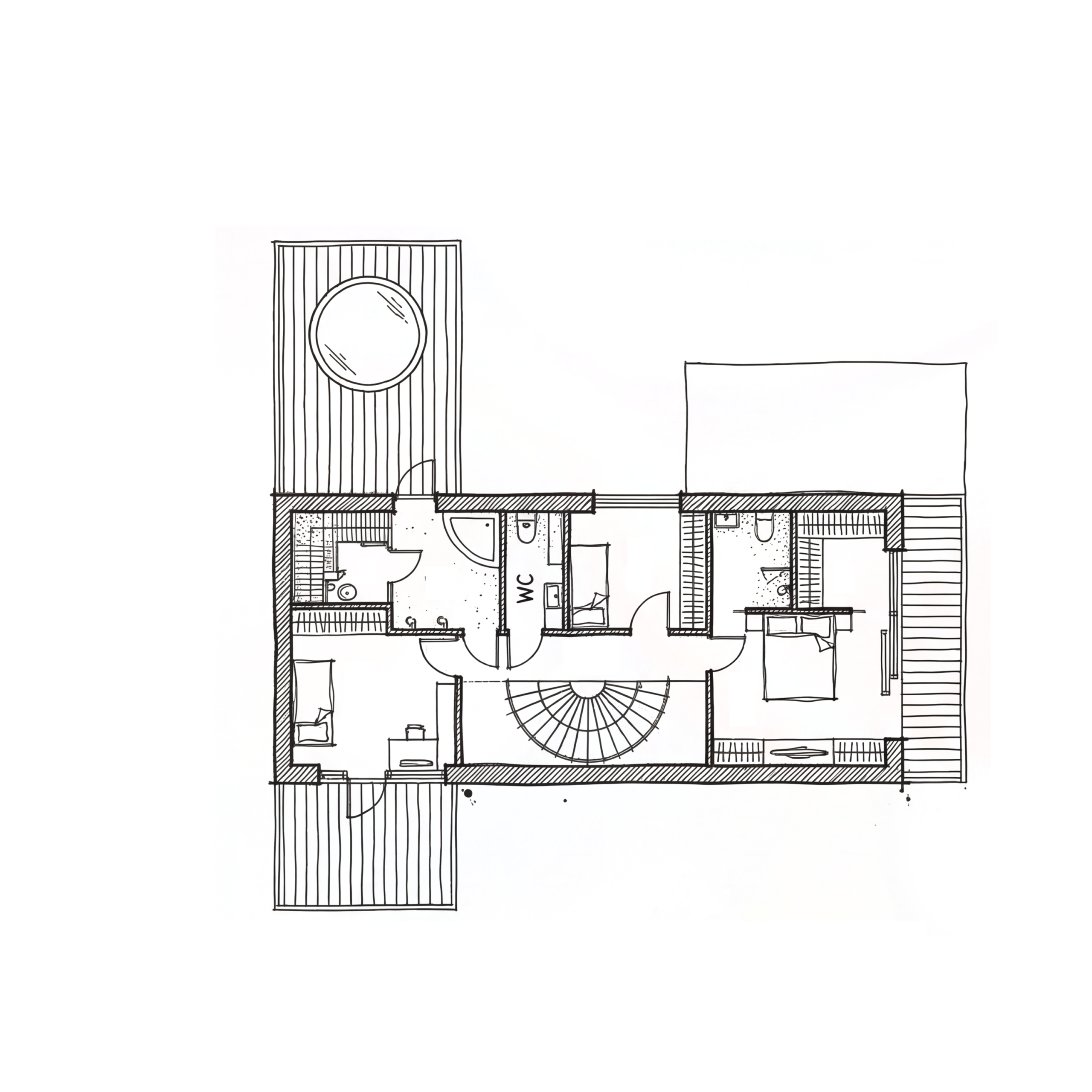 Dom 1 Karhusaari — rzut piętra