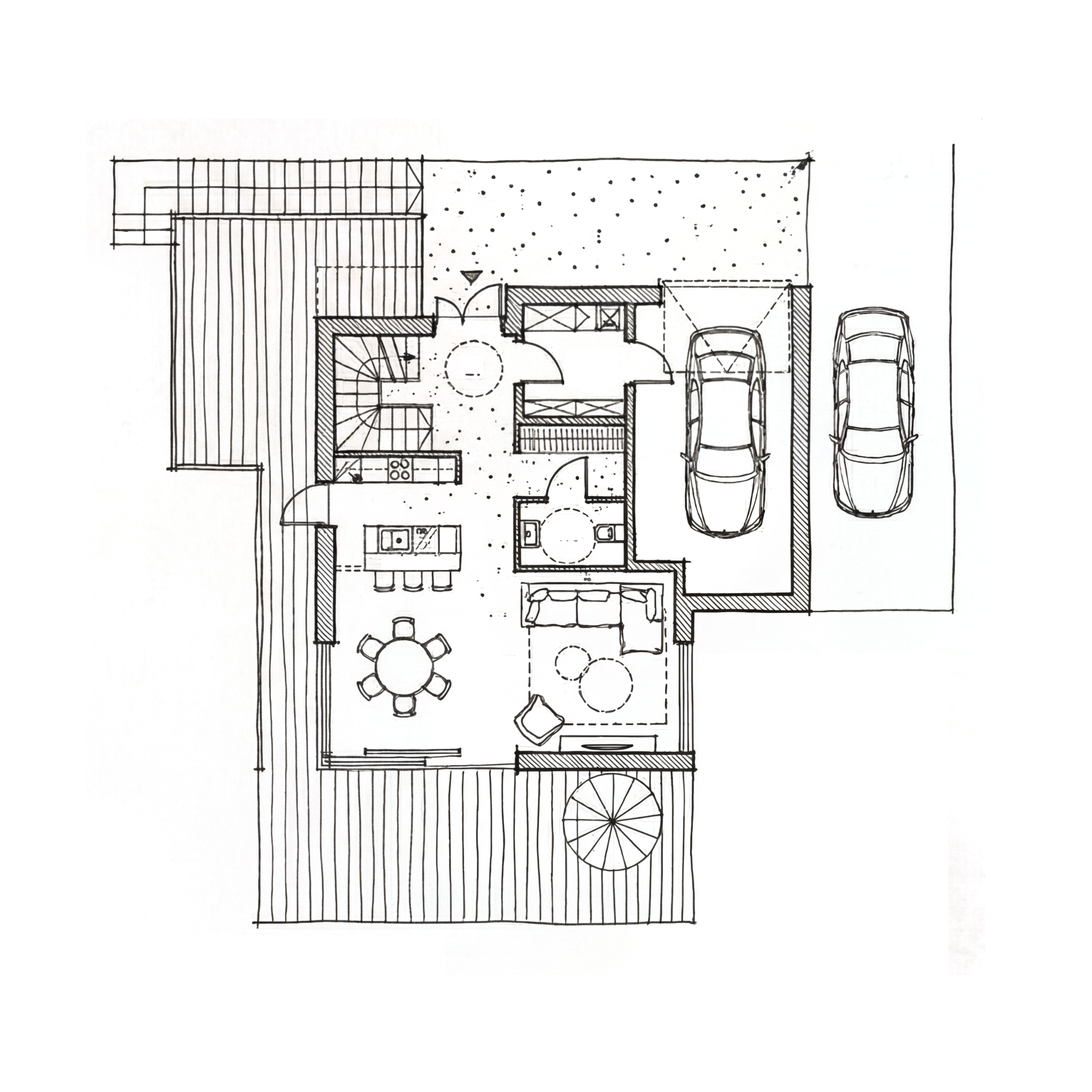 Dom 4 Karhusaari — rzut parteru