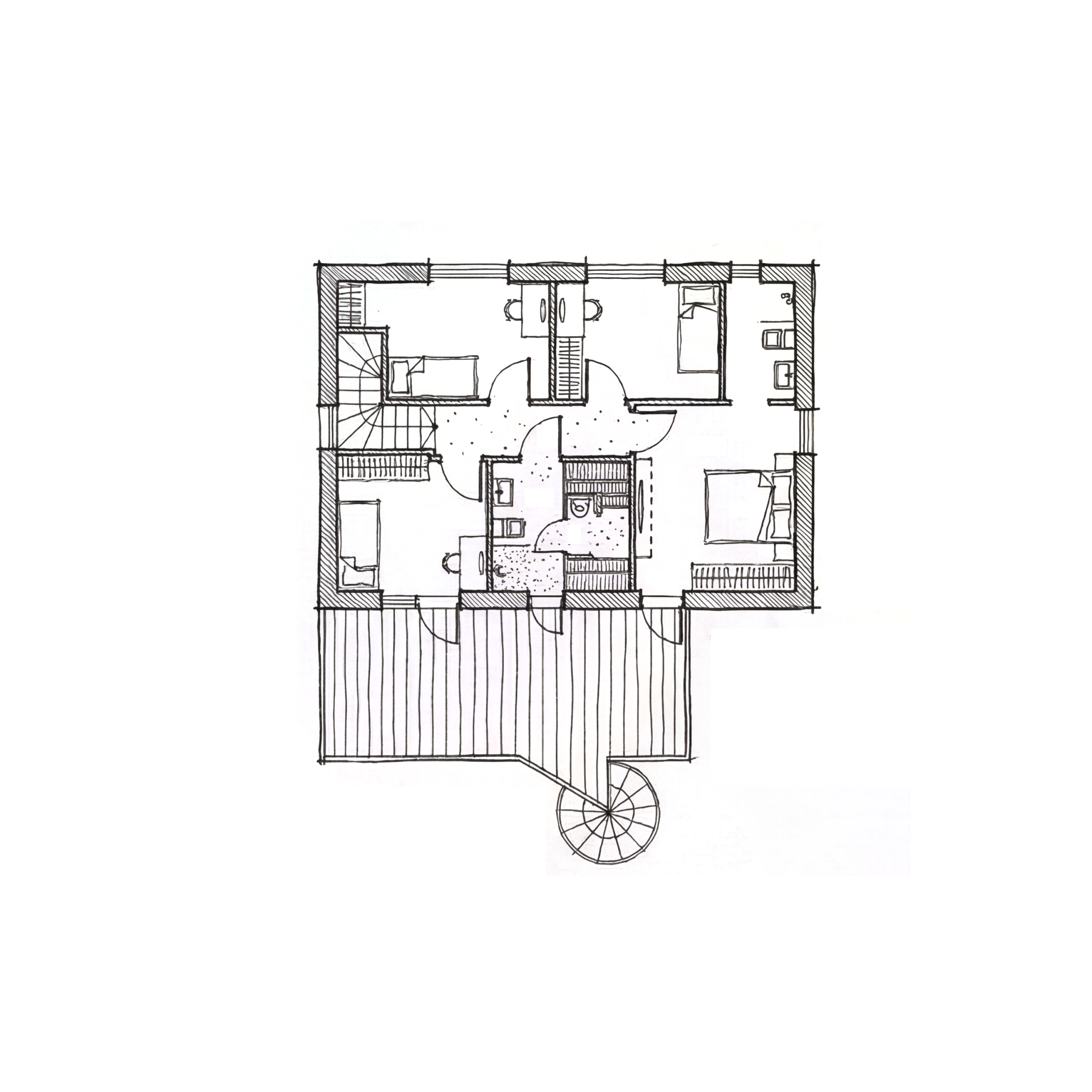 Dom 4 Karhusaari — rzut piętra