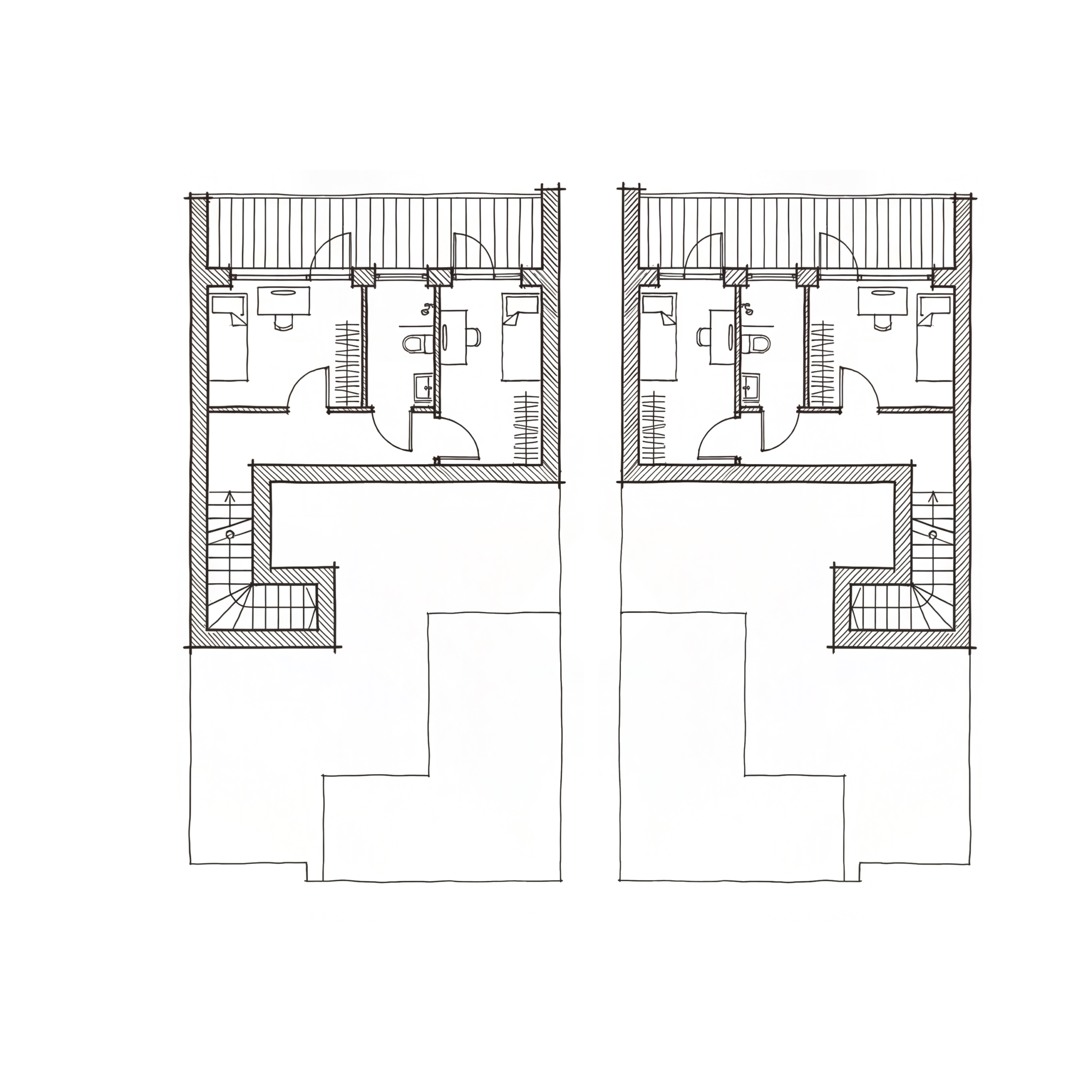 Domy 7 i 8 Karhusaari — rzut piwnicy