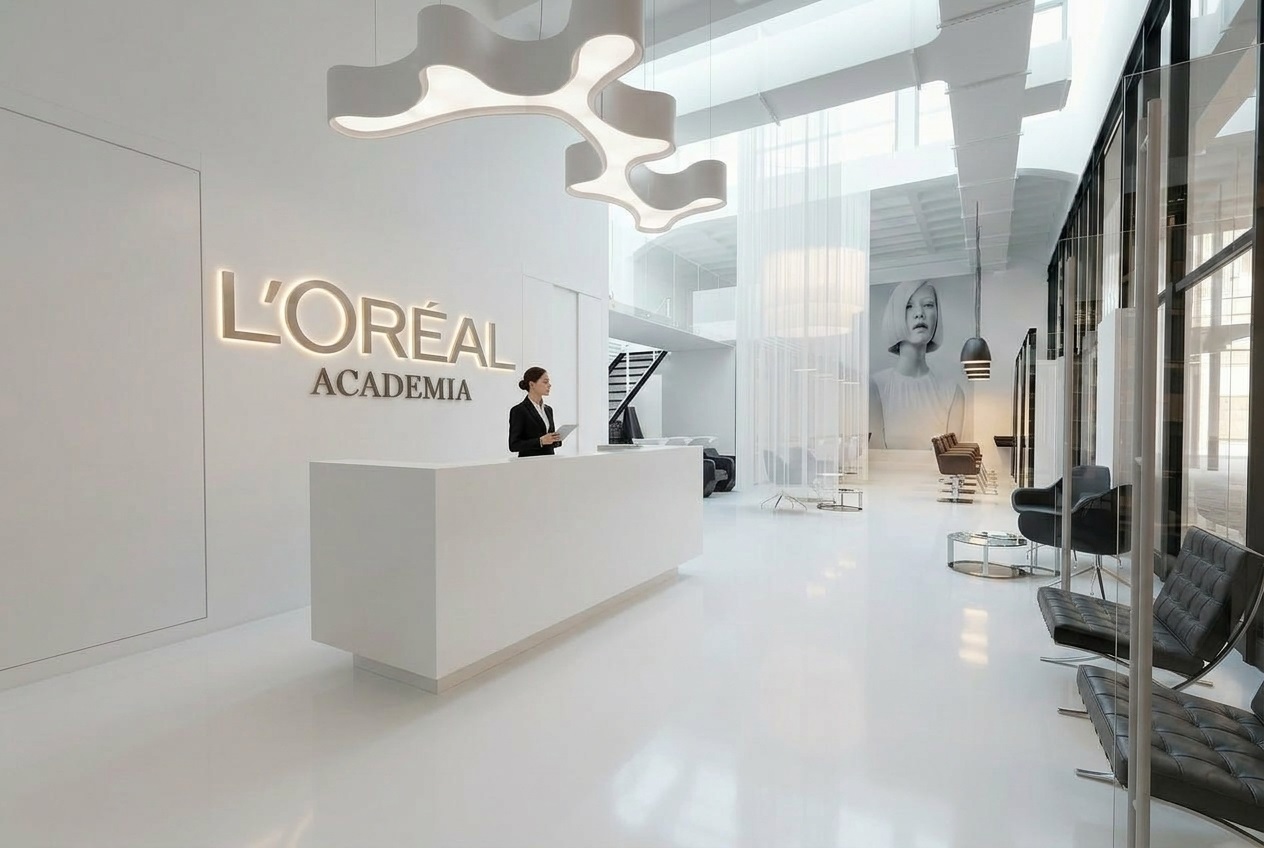 L'Oréal training center in Żoliborz - interior visualisation