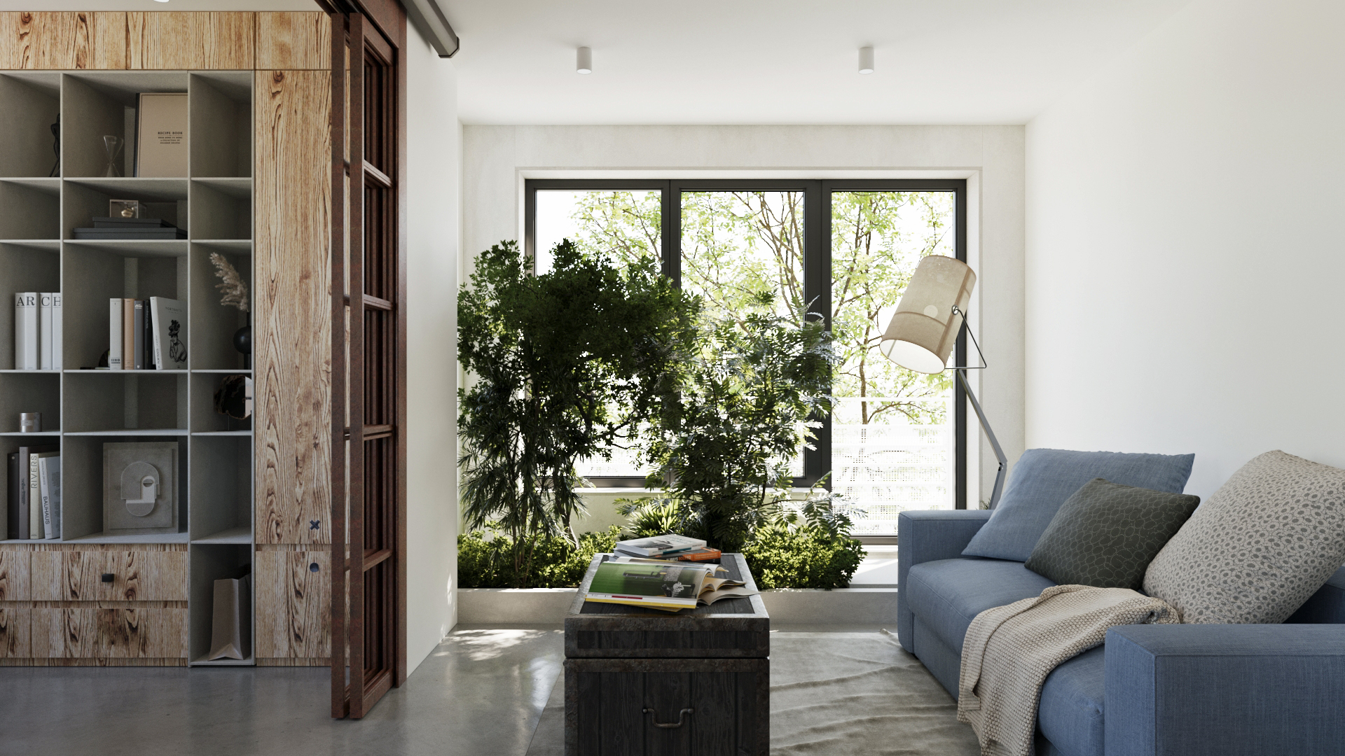 HEMOA — perspektywa wnętrza mieszkania na Ochocie